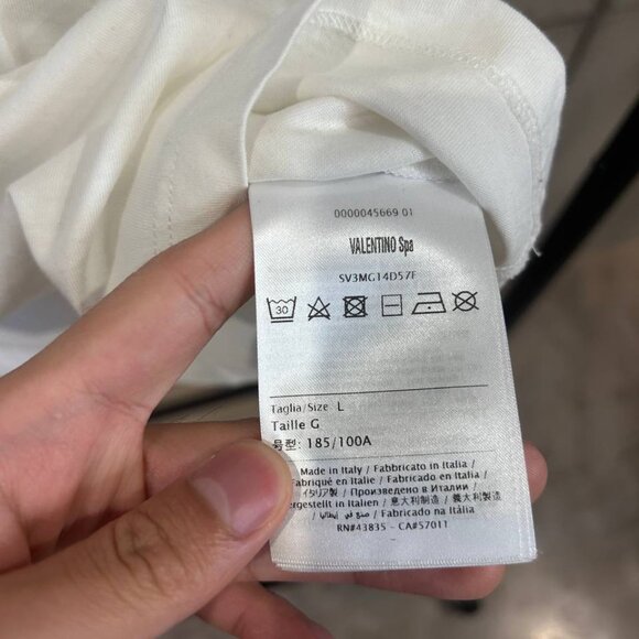 Valentino White and Black Short Sleeve Tee - Picture 3 of 9